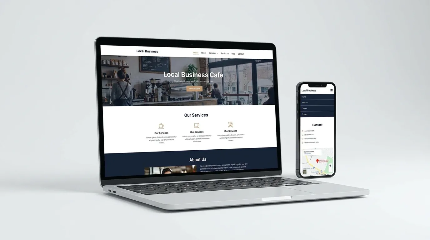 FoundlyAgency website shown on laptop and phone